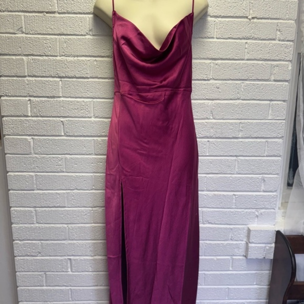 Lioness Magenta Purple Cowl Neck Slip Dress for Cocktail Prom Size 4